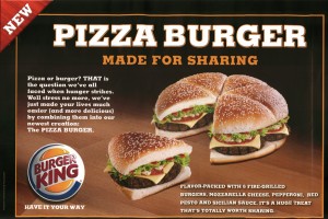 Burger-pizza par Burger King